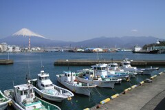 富士山と船1