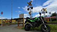 KSRと見た風景(田舎の踏切)