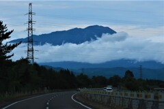 岩手山に向かって