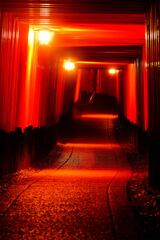 夜の千本鳥居