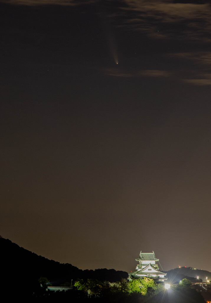 犬山城　紫金山・アトラス彗星-4