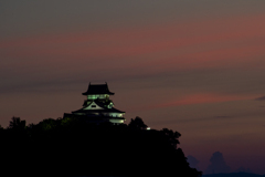 犬山城夕景