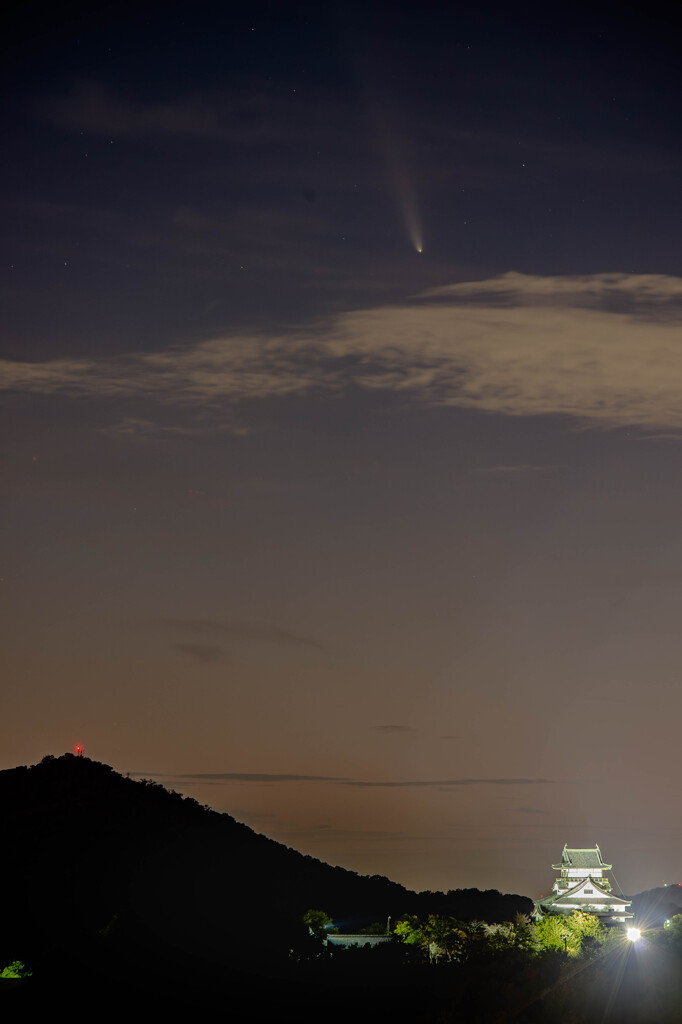 犬山城　紫金山・アトラス彗星-8
