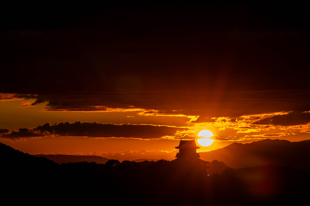 犬山城夕景-9