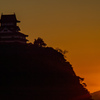 犬山城夕景