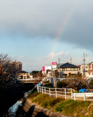 うっすら虹