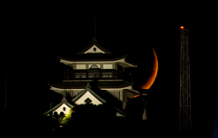 三日月と小牧城３