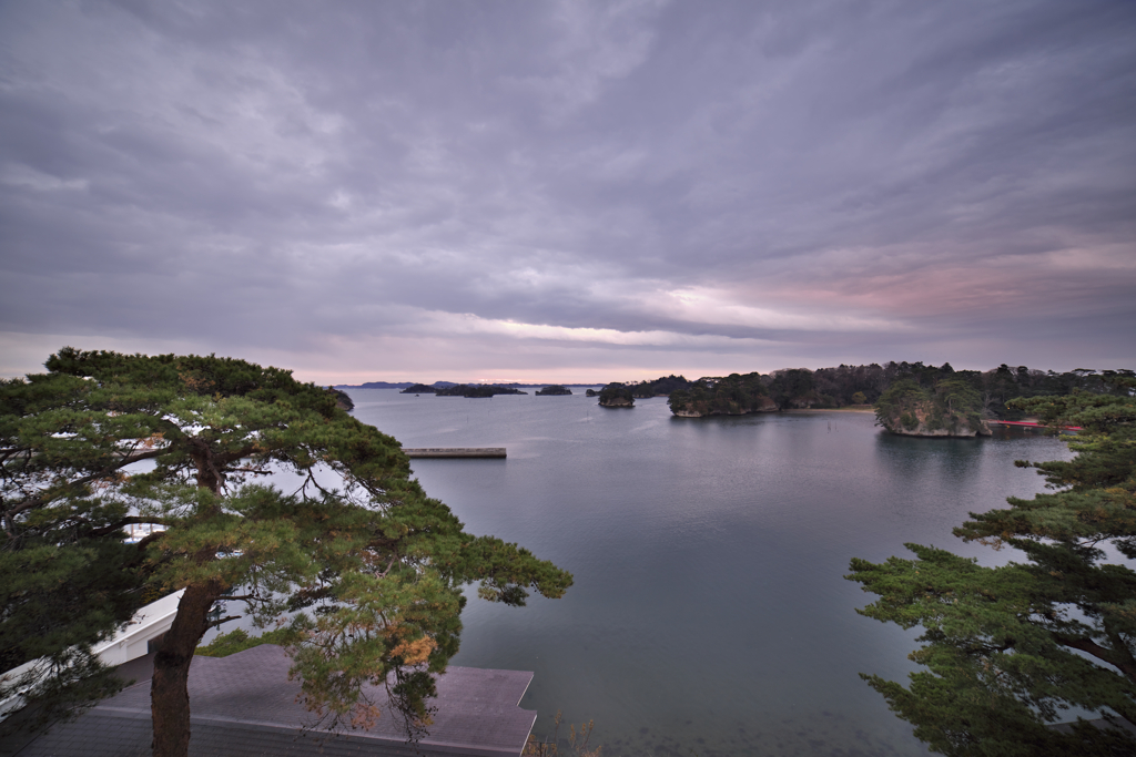 曇天の松島風景