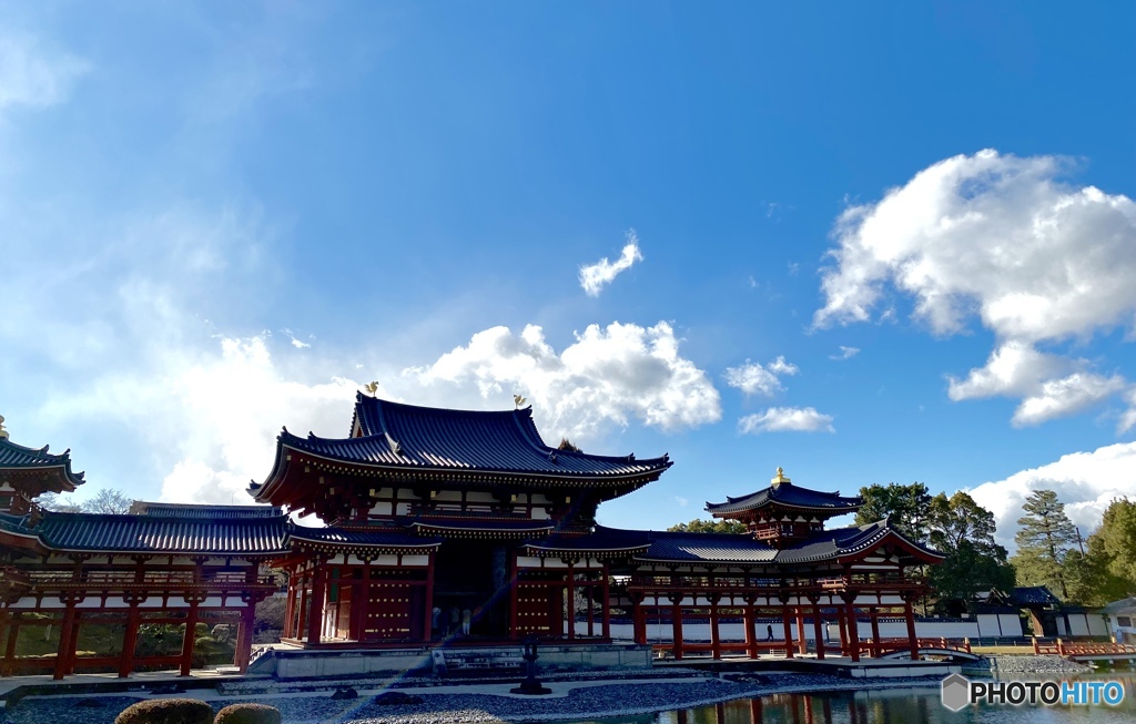 寒い日の、宇治平等院