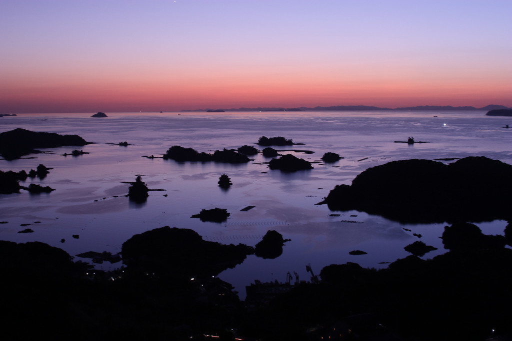 九十九島の夕日