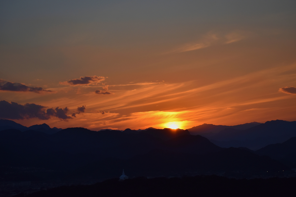 夕焼けの光景