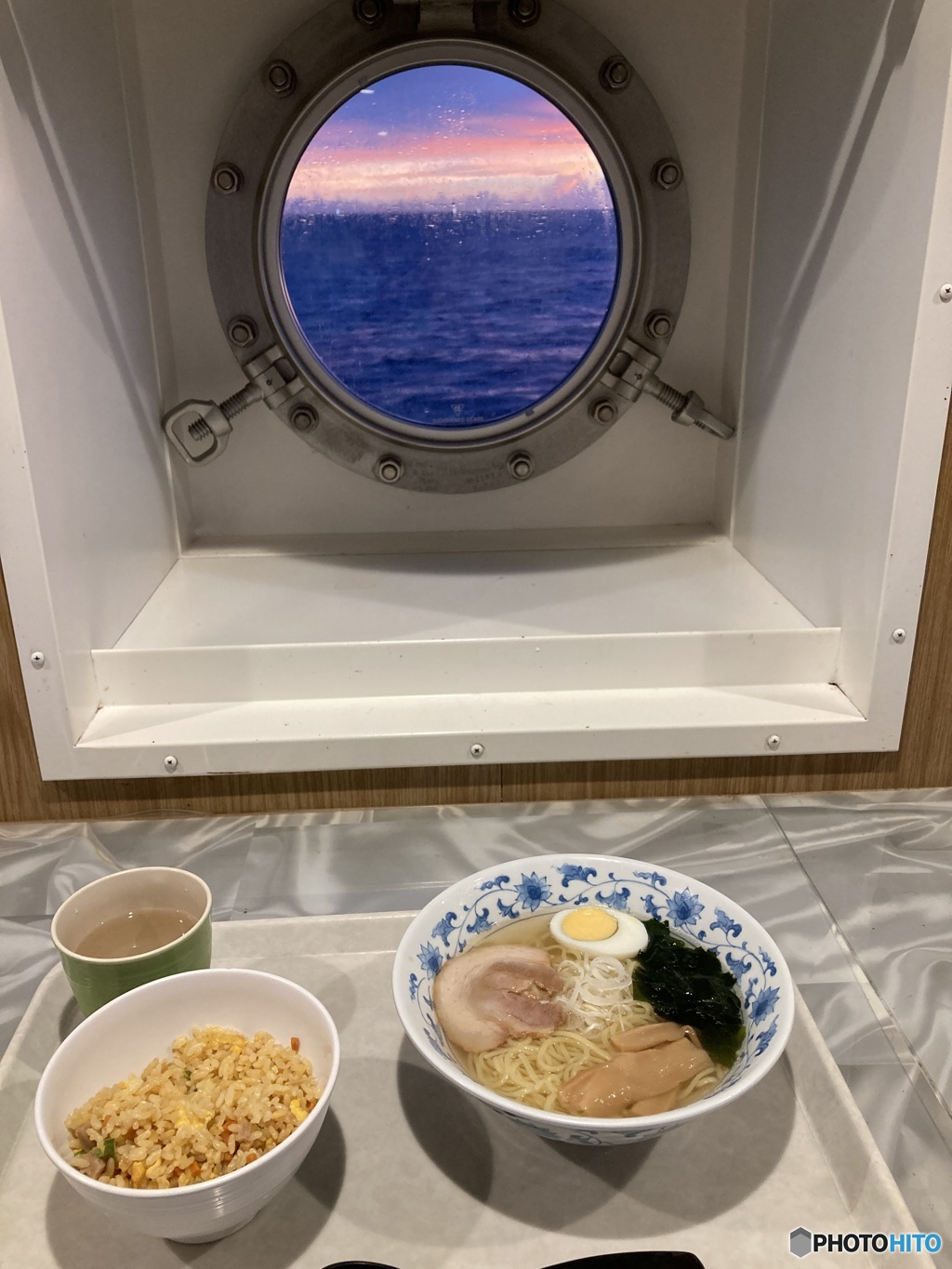 おが丸からの夕景と夕飯