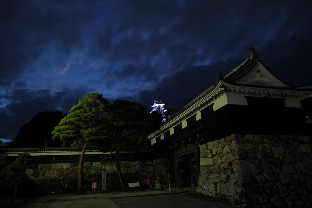 夜　高知城