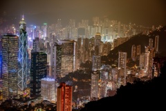 香港夜景　ビクトリアピーク