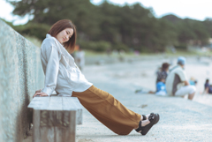 海沿いのベンチ