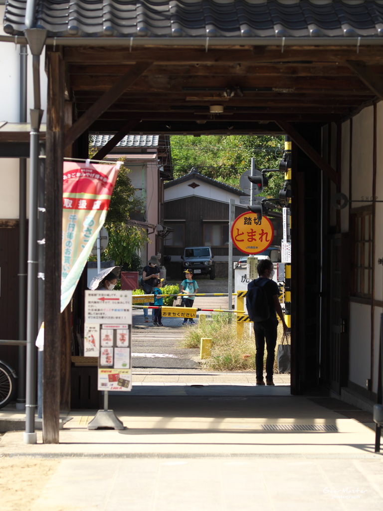 竹田城下町の踏切