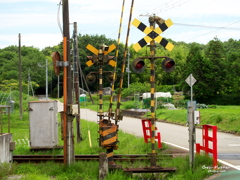 北条鉄道の踏切