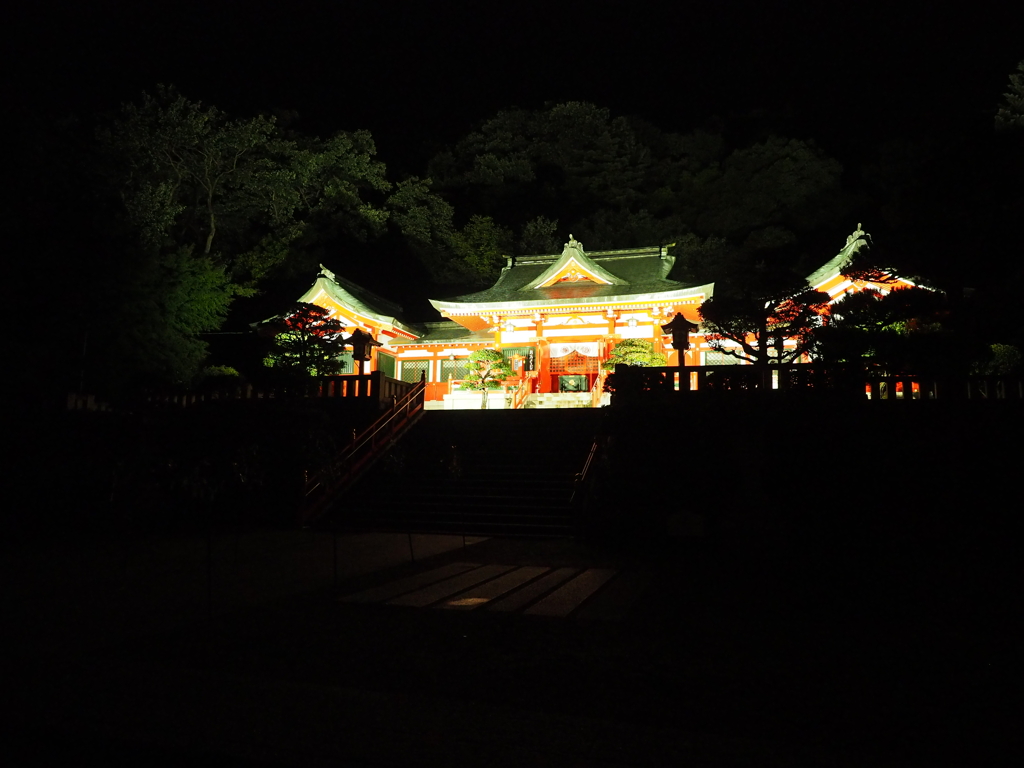 深夜の織姫神社