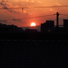 夕日と雲