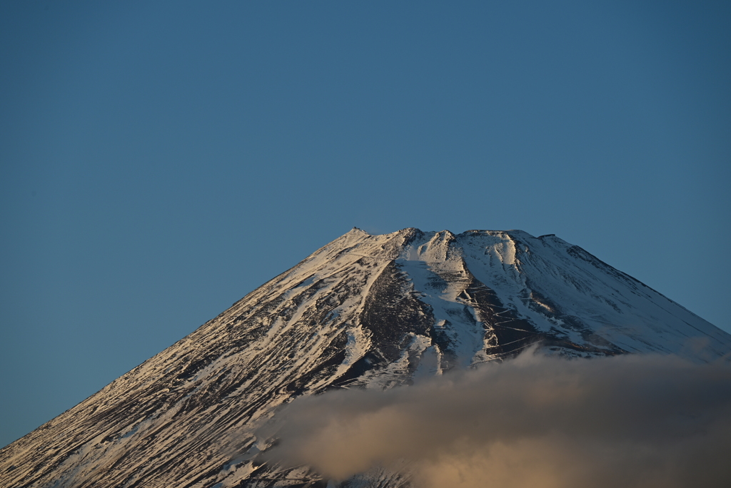 夕暮れの富士山