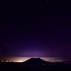 桜島と星と