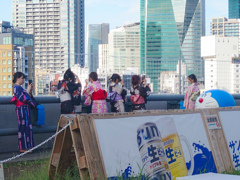 浴衣姿とドラえもんと