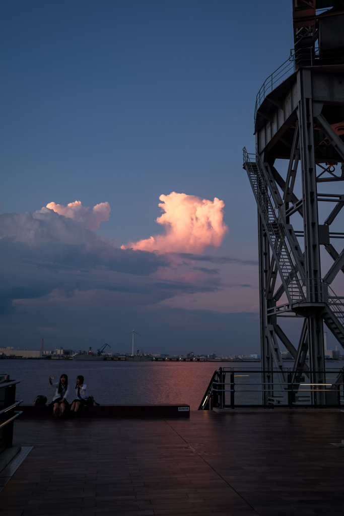 ハンマーヘッドと夕雲