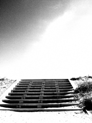 海岸と階段