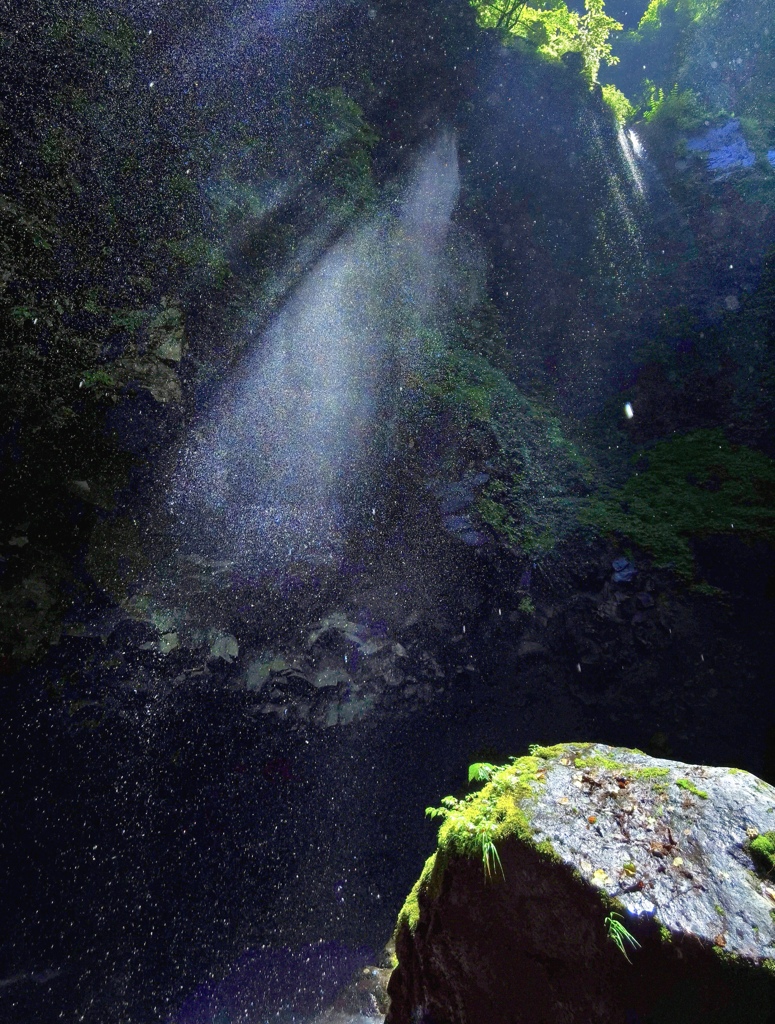 飛沫光る