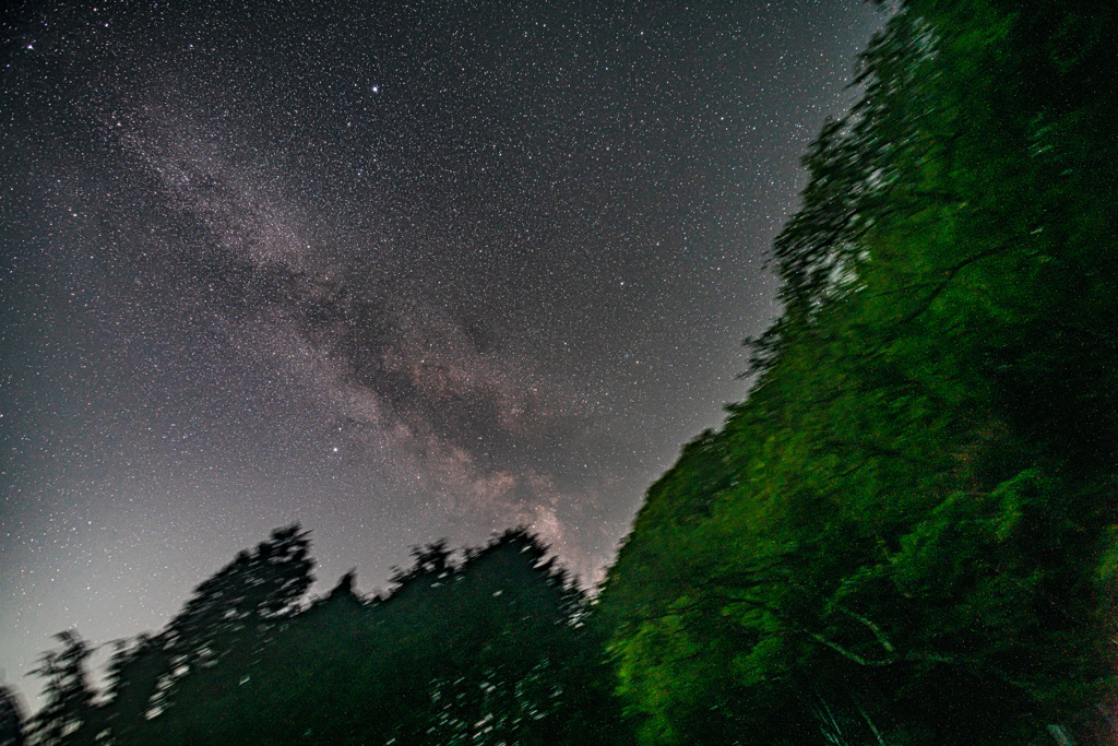 山梨県境での天の川