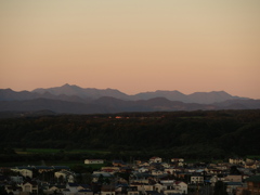日高を望む街