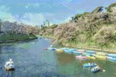 題『春の千鳥ヶ淵』