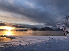 洞爺湖の朝