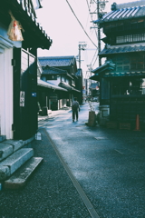 雨上がりの伊勢河崎