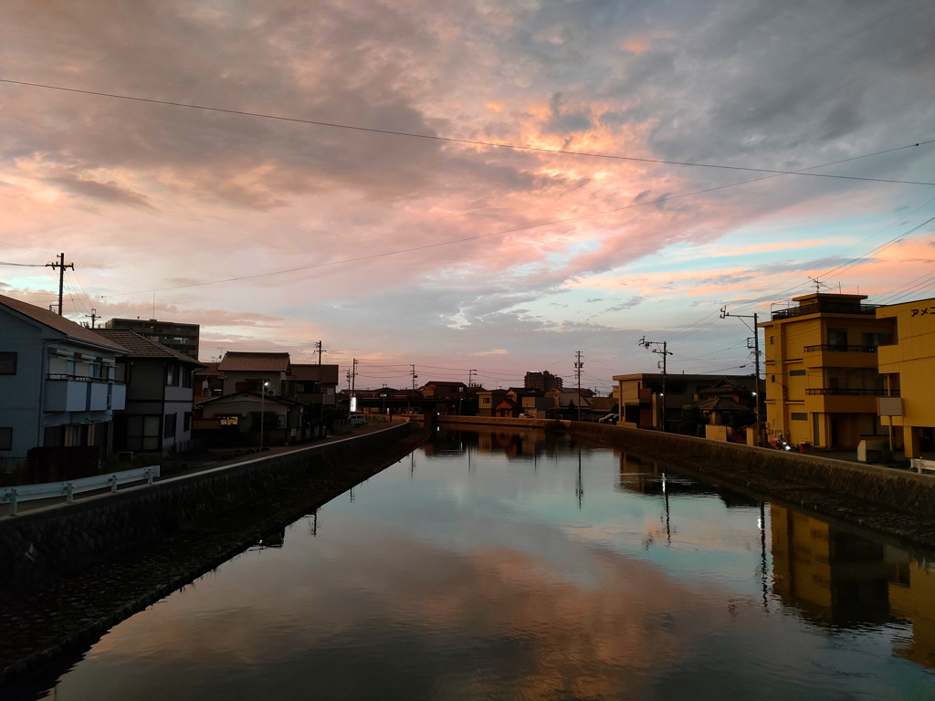 勢田川夕景4