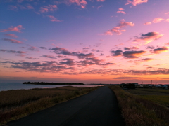 早朝の宮川河口