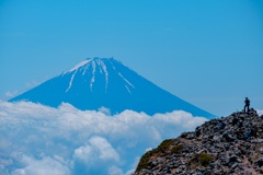 八ヶ岳稜線からの富士山