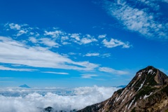 赤岳と富士山