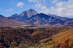 赤岳と八ヶ岳高原の秋