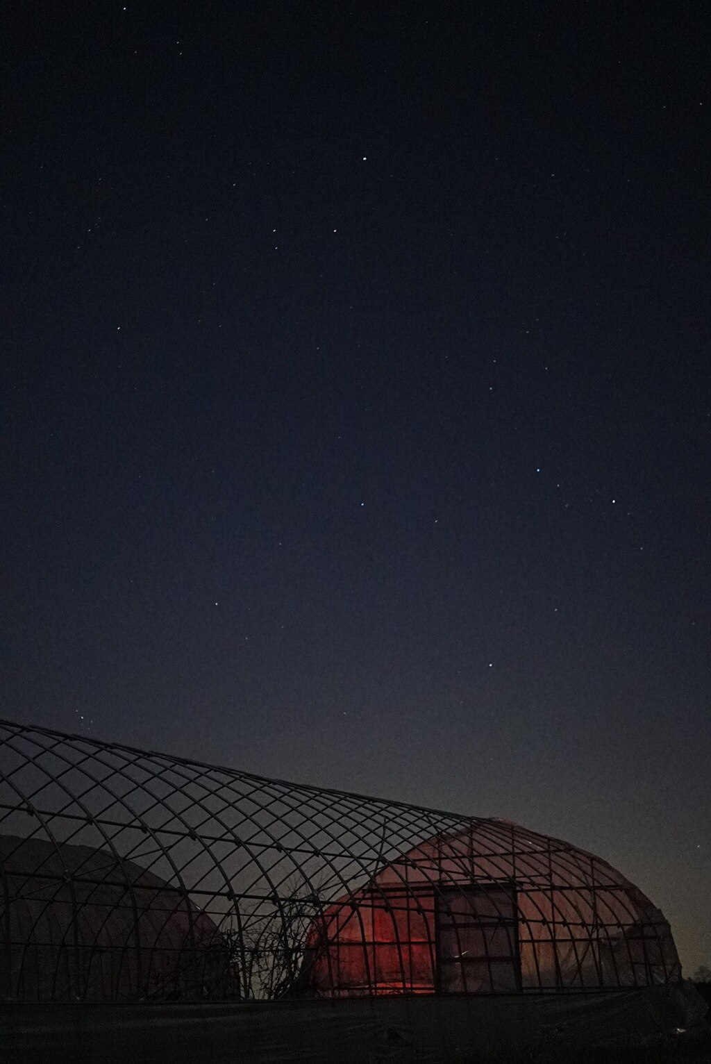 八ヶ岳高原の夜：ビニールハウス*２