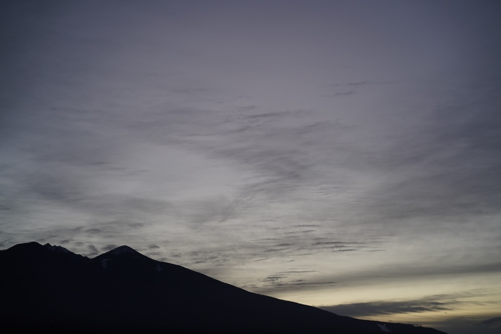 夕暮れ：八ヶ岳
