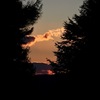 林道から見た夕暮れ