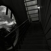夕暮れ時の階段