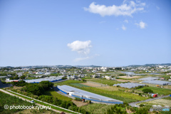 西部プラザ公園展望台からの眺め（八重瀬町）