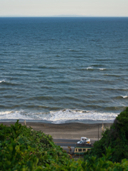 江ノ電俯瞰　海を望む丘で