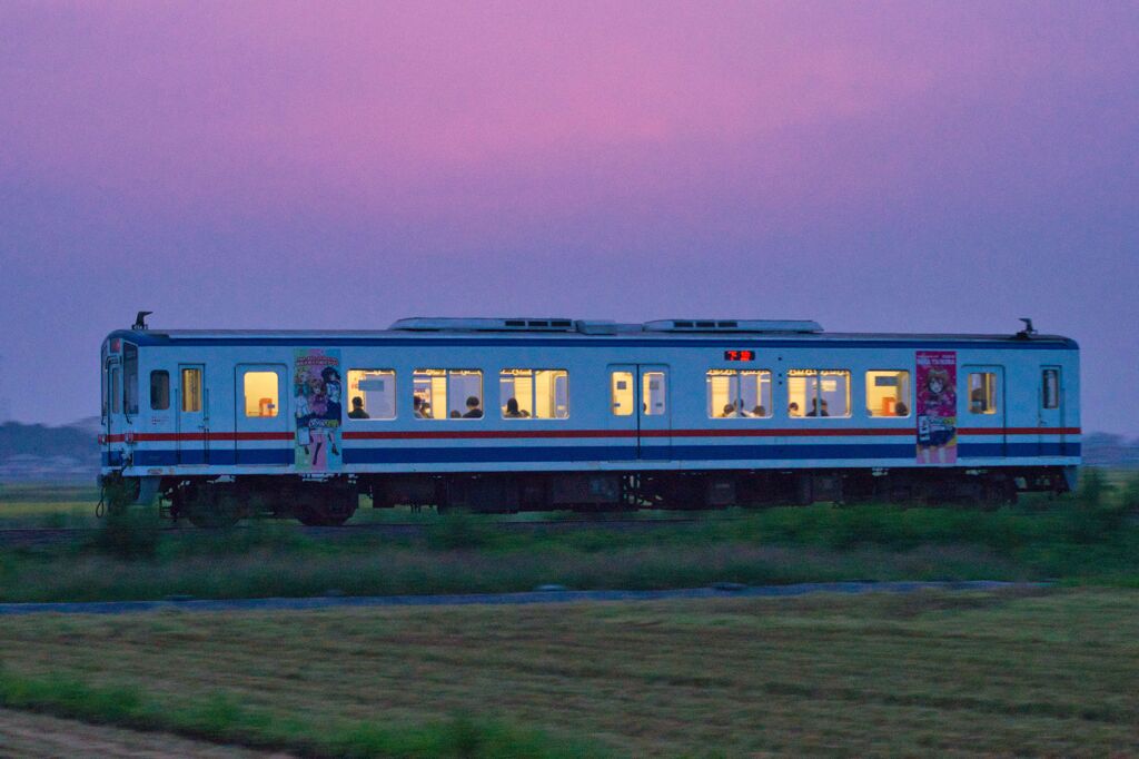 一瞬の夕焼け