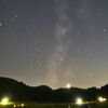 沈む金星と夏の天の川を愛車と眺める