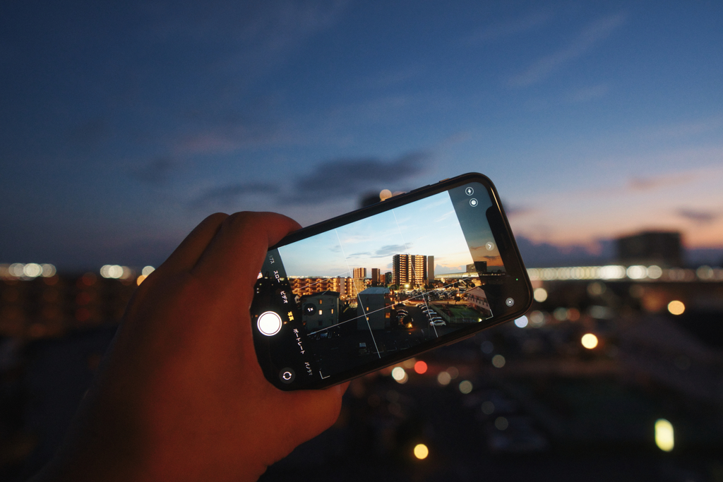 スマホで夕焼けを撮る