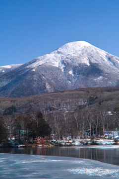 Mt.tateshina from shirakaba lake