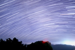 top of iyogatake with milky way